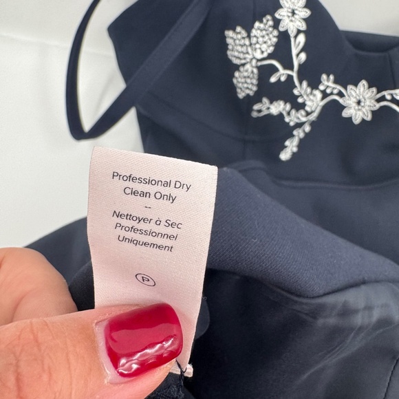 Clinq A Sept Dress Women 6 Blue Embroidered Spaghetti Straps Y2K Ruffle Short - Picture 9 of 13